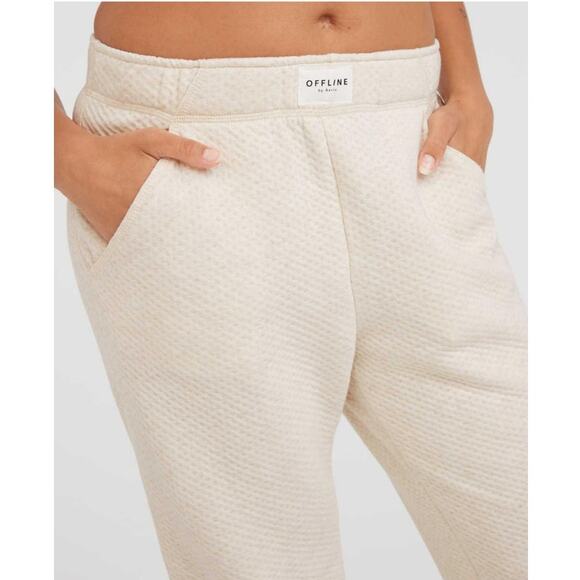 OFFLINE By Aerie Coffee Run Jogger Heather Frost Size XL - Picture 2 of 14